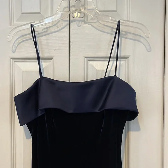 navy blue tulle prom dress Navy Tulle A Line Sequins One Shoulder Prom Dresses, PL632 main image 1
